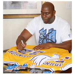 Magic Johnson Autographed Los Angeles Lakers Jersey GA
