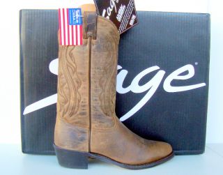 Abilene Sage Womens Cowgirl Boots Brown Cowhide