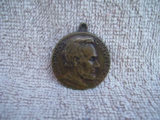 OLD VINTAGE ILLINOIS WATCH CO. ABRAHAM LINCOLN POCKET WATCH CHAIN FOB