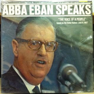 ABBA EBAN speaks speech to the united nations LP Mint  C 92 Vinyl 1967 