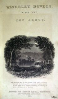 Waverley Novels The Abbot   Leather   1831   Walter Scott   Ships Free 