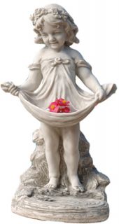 19 5 Abigails Bountiful Apron Victorian Girl Garden Patio Statue 