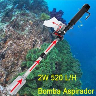 Para Acuario 2W 520L/H Bomba Aspirador de Limpiador de Sifón