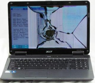 Acer Aspire 5732Z 15.4 KAWF0 4GB RAM DVD+/ RW Laptop Damaged Screen 