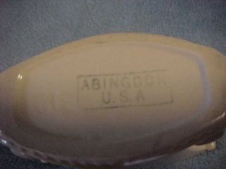 Vintage Abingdon USA # 312 White Pottery Vase