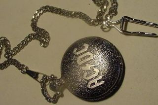 ACDC AC DC BACK IN BLACK CD ALBUM LP COVER POCKET WATCH POCKETWATCH 