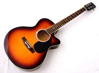   Crescent PRO YMG 41 Adult SIZE SUNBURST Acoustic Guitar +Accessories