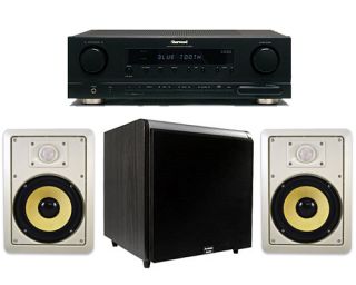 New 2 1 Home Theater Speaker System w Sherwood Receiver