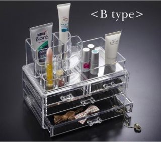 Makeup Organizer Cosmetics Acrylic Case Caddies Storage Insert Holder 