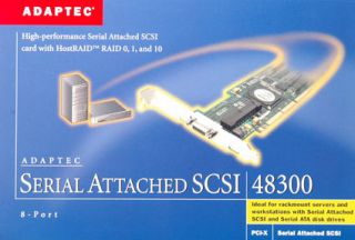 Adaptec Serial Attached SCSI 48300 RAID PCI x 8 Port SAS Controller 