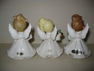 Adorable Vintage Christmas Set of 3 Josef Originals Angel Figurines 
