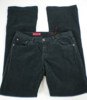ADRIANO GOLDSCHMIED AG THE ANGEL BOOTCUT CORDUROY PANTS BLACK STRETCH 
