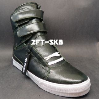 Supra TK Society Green Irridescent Leather Size 10 11 5 Skytop Muska 