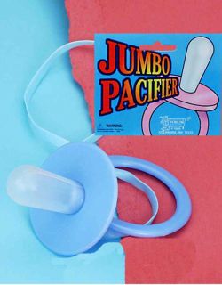 Jumbo Plastic Costume Accessory Blue Adult Baby Pacifier
