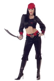 Sexy Gothic Pirate Lady Halloween Costume Womens Medium