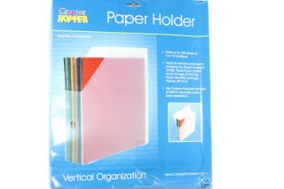 New Advantus Cropper Hopper Vertical Paper Holder Frost 12 inch by 12 