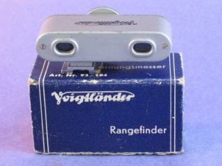 The rangefinder on offer, seen here on a Voigtlander Perkeo II, is in 