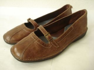 Whats What Aerosoles Brown Leather Mary Jane Shoe 6 5M