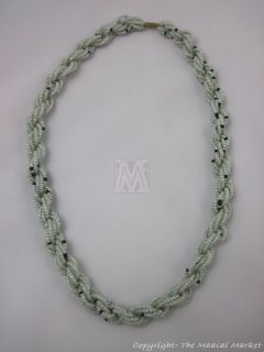 african handmade jewelry maasai bead necklace green