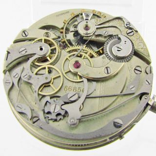 Agassiz Chronograph Pocket Watch Movement Snail Regulator 43mm of Runs 