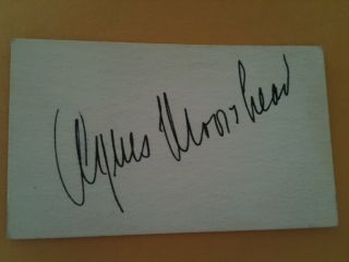 Agnes Moorehead (d. 1974) actress Signed Cut autograph