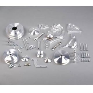 March Performance Pulley Kit Serpentine Aluminum Clear Ford 352 428 FE 