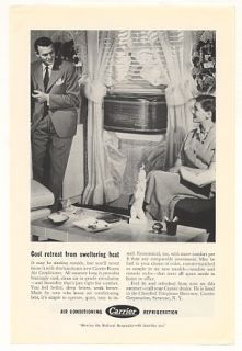 1950 Carrier Room Air Conditioner Photo Print Ad