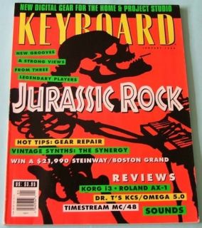 Jon Lord Al Kooper Synergy KORG i3 Roland AX 1 Keyboard Magazine Jan 