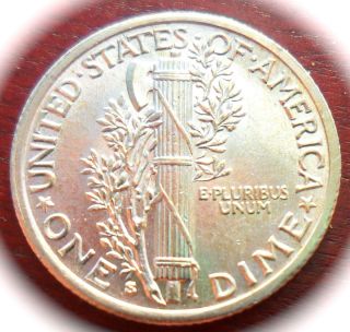 1941 s Mercury Dime A Gem BU FSB White Silver Coin