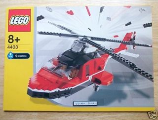 Lego 4403 Instruction Book Helicopter Aircrafts New