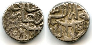Scarce silver 1/2 rupee (darb), Emperor Akbar (1556 1605), Jaunpur 