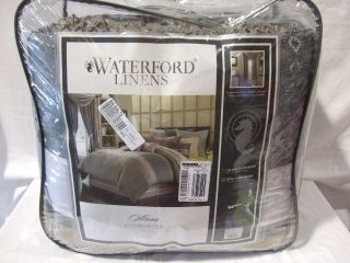 waterford linens alana king comforter color gray multi retail value $ 
