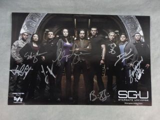 SGU Stargate Cast Hand Signed Promotional Small Poster