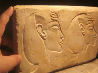 Egyptian art Akhenaten & Smenkhare Cairo museum replica relief 