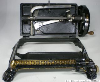 Historische Nähmaschine 1880 A H Curjel KUK Sewing Machine Macchina 