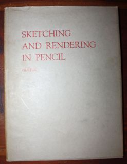 1929 Arthur Guptill SKETCHING AND RENDERING IN PENCIL, a classic, HC 