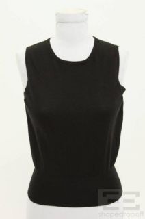 alaia paris black cashmere sleeveless top size 42