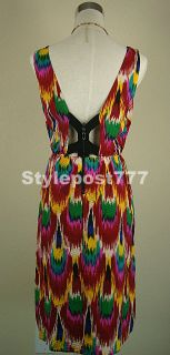 NWOT $367 Alice + Olivia Alameda Printed Pleat Dress XS S M