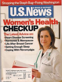 US News World Report Magazine October 2007 Womens Health Checkup 