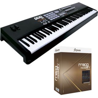 AKAI MPK88 MPK 88 Key USB MIDI Keyboard Controller w Arturia Moog 