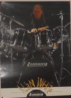 RARE HTF OOP ALAN WHITE LUDWIG DRUMS PROMO POSTERS Yes 22 x17 Big 