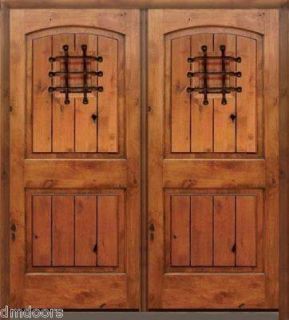 FRONT ENTRY KNOTTY ALDER DBL DOORS 2 36 x 96