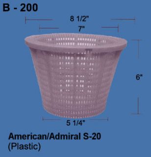 American Admiral Skimmer Basket s 20 Aladdin B 200