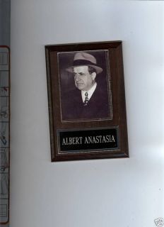 Albert Anastasia Plaque Mafia Mobster Gangster Crime