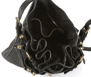 Alexander Wang Black Leather Diego Gold Stud Handbag