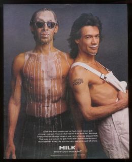 1997 Eddie Alex Van Halen Photo Milk Mustache Ad