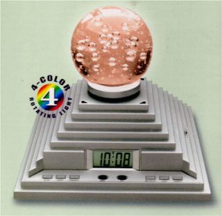   Center Revolving Crystal Ball Clock with Alarm 6 Nature Sounds