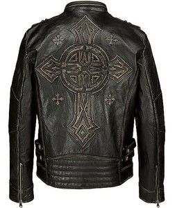 Affliction Mens Leather Black Premium On Any Sunday Sz XL Lined Jacket 