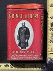 Vintage Prince Albert Pipe Smoking Tobacco Small Red Tin Can Antique 