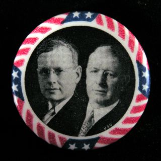 Rare Alf Landon 1936 Jugate Political Presidential Campaign Pinback 